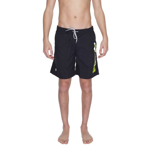 Blauer Swim Trunks Graphic Print Men Black Swimwear - Picture 1 of 7